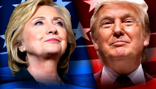 Presidential Race 2016 Clinton v Trump