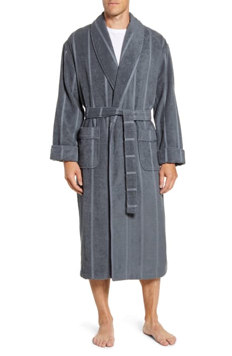 Pinstripe Men's Bathrobe Pinstripe Men's Bathrobe