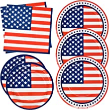 American Flag Paper Plates and Napkins