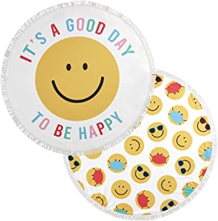 Good Day to Be Happy Print Beach Towel Good Day to Be Happy Print Beach Towel