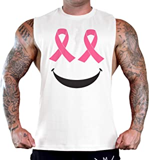 Men's Smiley Face - Breast Cancer Tank Top Men's Smiley Face - Breast Cancer Tank Top