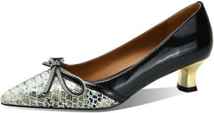 TinaCus Low Heel Pumps with Bow