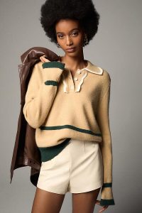 Maeve Scalloped Collar Sweater