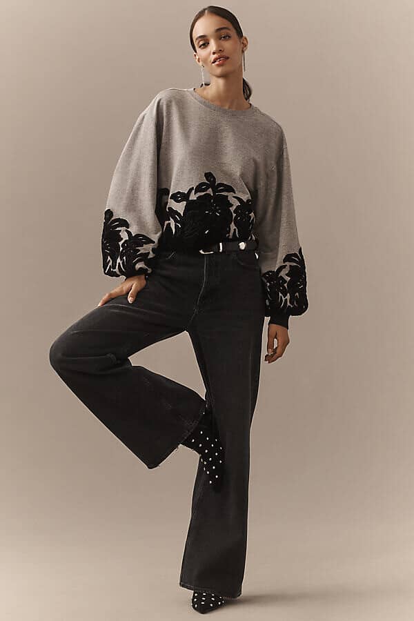 Velvet Applique Sweatshirt Velvet Applique Sweatshirt