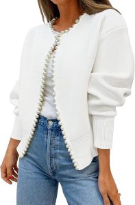Pearl Trim Cardigan