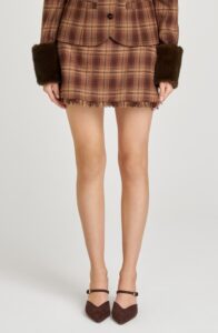 WAYF Plaid Skirt